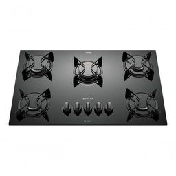 Cooktop 5 Bocas Preto Com Mesa De Vidro Atlas U Top Bivolt