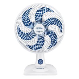 Ventilador De Mesa Mondial Super Power 6 Pás 60W 30cm Branco E Azul Escuro VSP-30-W 127V