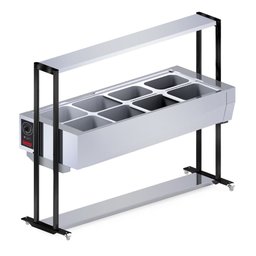 Buffet Térmico Aquecido BF822 em Inox 8 Cubas 2500W  com Tampa