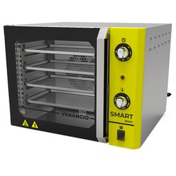 Forno Convector Smart Basic em Inox Amarelo 55L 