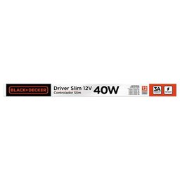 Fonte Driver Slim Fita de Led 100-240V 3A 40W Black+Decker