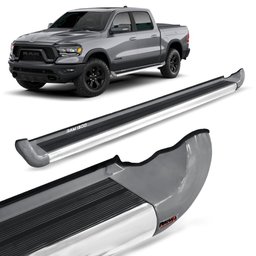 Estribo Lateral Dodge Ram 1500 2021 2022 Personalizado Prata Billet