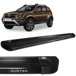 Estribo Lateral Duster 2012 a 2020 Aluminio Preto Track