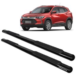 Estribo Lateral Oval Tracker 2020 a 2023 Aço Carbono Preto