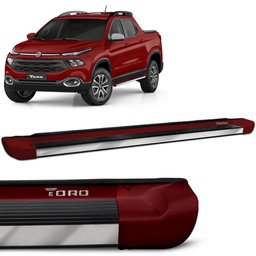 Estribo Lateral Fiat Toro 2016 a 2021 Vermelho Tribal Personalizado