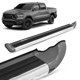 Estribo Lateral Dodge Ram 1500 2021 2022 Personalizado Cinza Maximum Steel