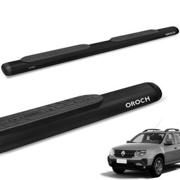 Estribo Lateral Duster Oroch 2016 a 2023 Oval Oblongo Preto Gtnox