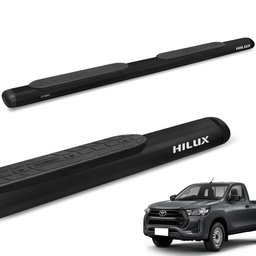 Estribo Lateral Hilux CS 2016 a 2021 Oblongo Oval Preto