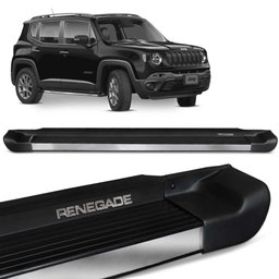 Estribo Lateral Jeep Renegade 2016 a 2020 Preto Fosco Personalizado