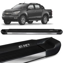 Estribo Lateral S10 Cab. Dupla 2012 a 2023 Preto Fosco Personalizado Gtnox