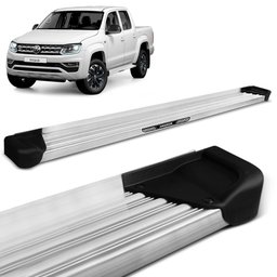 Estribo Lateral Amarok Cab. Dupla 2010 a 2023 Alumínio Natural A3 Com Adesivo Gtnox