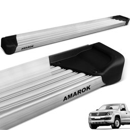 Estribo Lateral Amarok 2010 a 2023 Cab. Simples Aluminio Natural A3 Gtnox