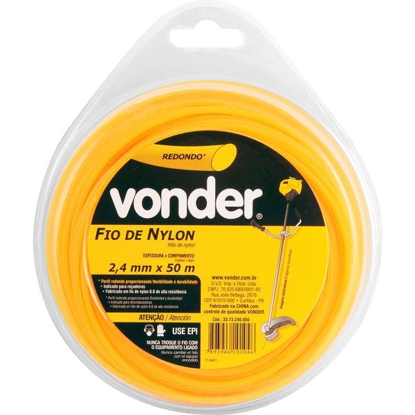 Fio de nylon 2,4 mm x 50 m redondo VONDER-VONDER-3373240050