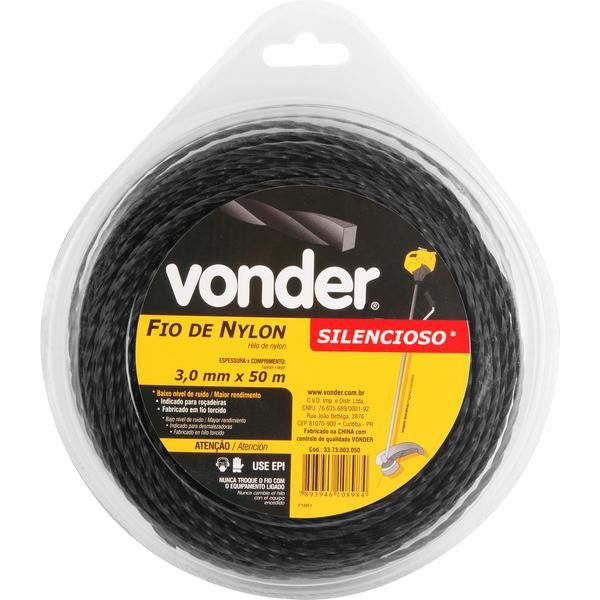 Fio de nylon 3,0 mm x 50 m silencioso VONDER-VONDER-3373003050