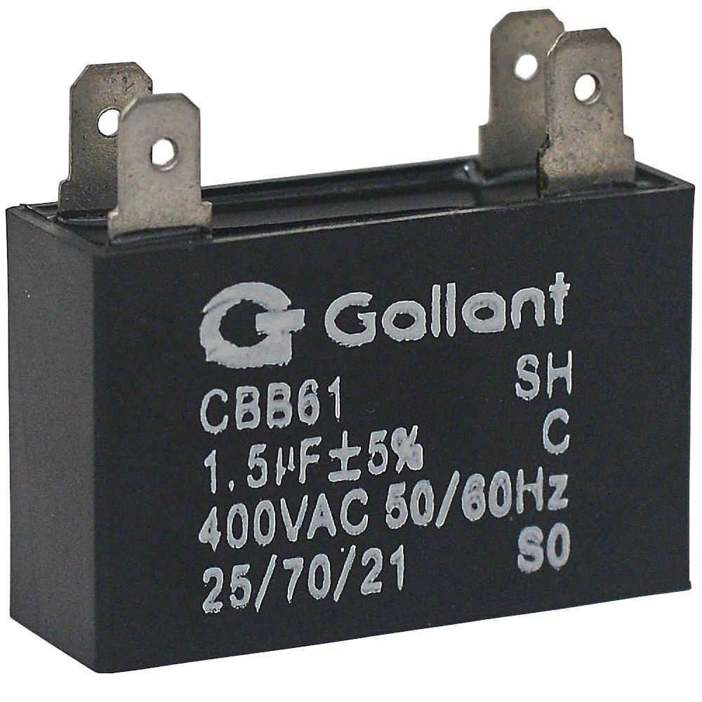 Capacitor CBB61 Gallant 1.5MF +-5% 400VAC GCP15S00A-PT400 - Imagem zoom