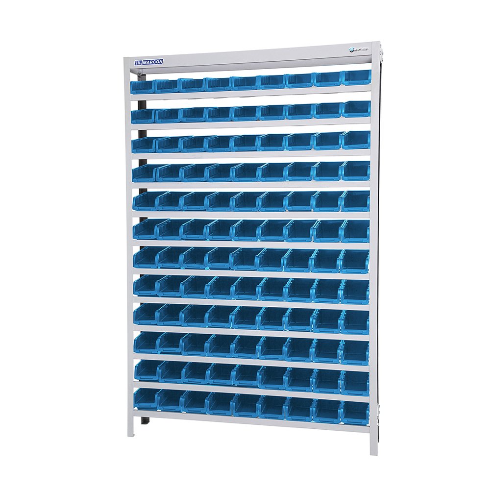 Estante Porta-Componentes com 108 Caixas Número 3 Cor Azul-MARCON-EM108-3A