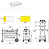 Carrinho para Ferramentas Tipo Trolley Vermelho Rebatível com 2 Gavetas C27S-R - Imagem 2