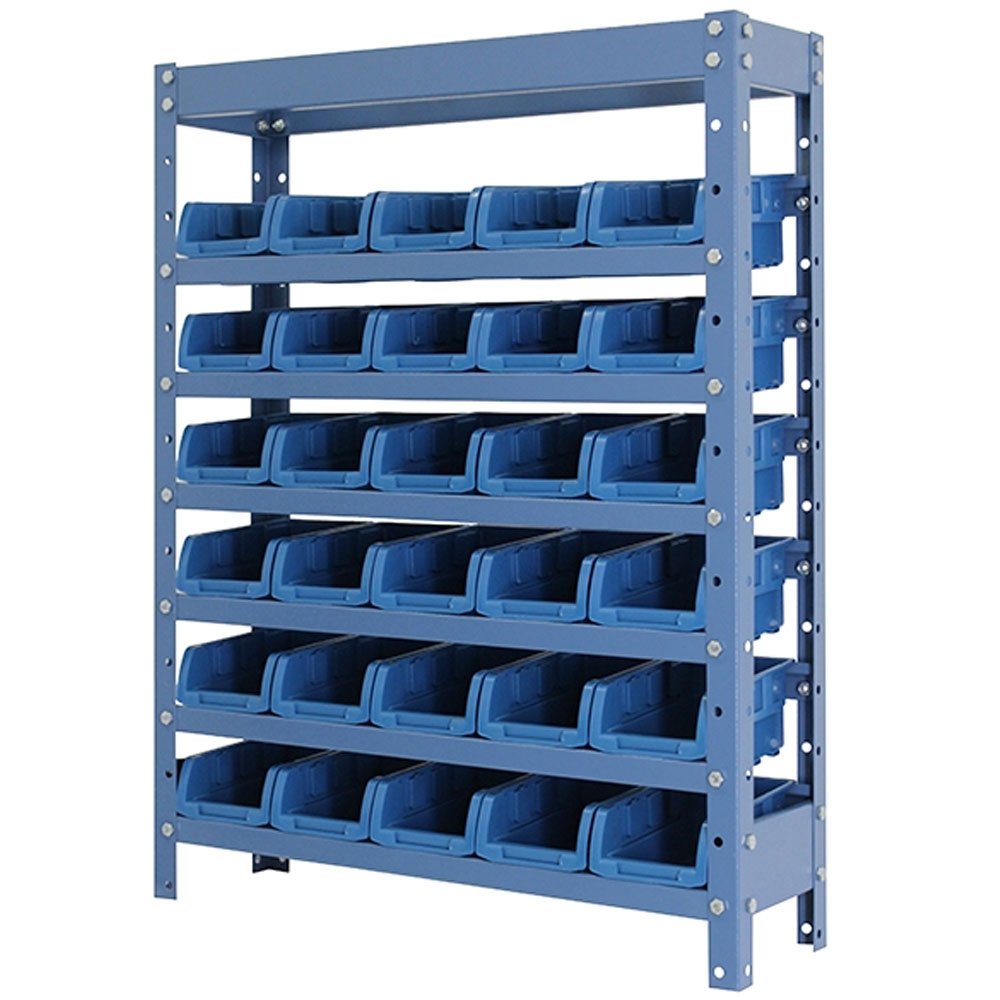 Estante Porta Componentes Azul com 30 Caixas Nr. 3-NOCRAM-NE303A