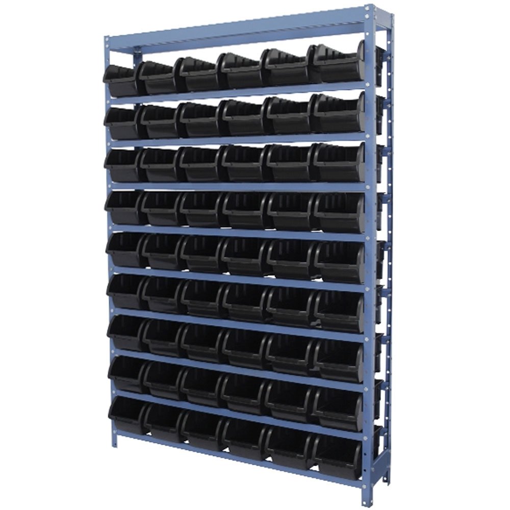 Estante Porta Componentes com 54 Caixas Preta Nr. 5-NOCRAM-NE545P