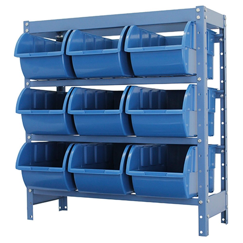 Estante Porta Componentes Azul com 9 Caixas Nr. 7-NOCRAM-NE97A