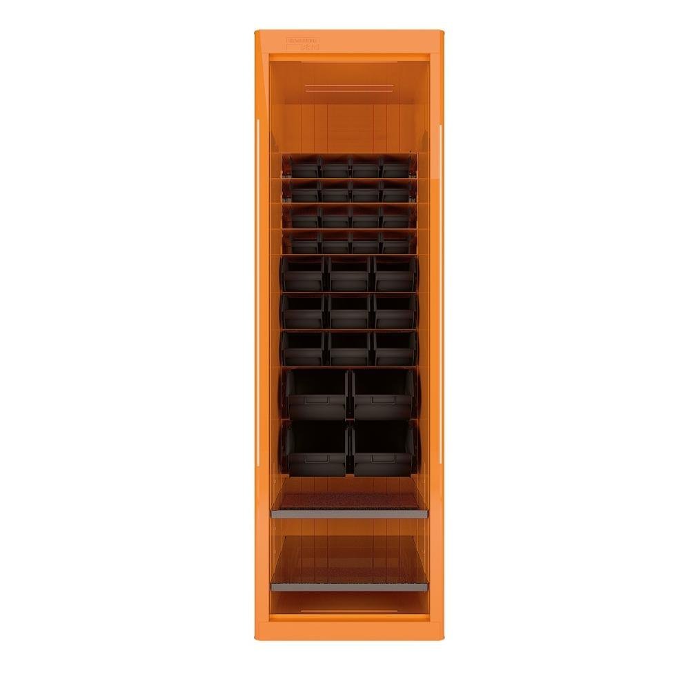 Armário para ferramentas com 1 porta, 29 caixas plásticas BIN nrs. 3 e 5 e visor - Imagem zoom