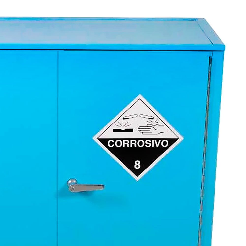 Armário Corta Fogo Gabinete para Ácido Corrosivos Azul 1.0X1.0X0.45m - Imagem