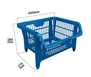 Kit com 5 Cestos Prático Expositores em Plástico Azul PRESTO-K4651 - Imagem