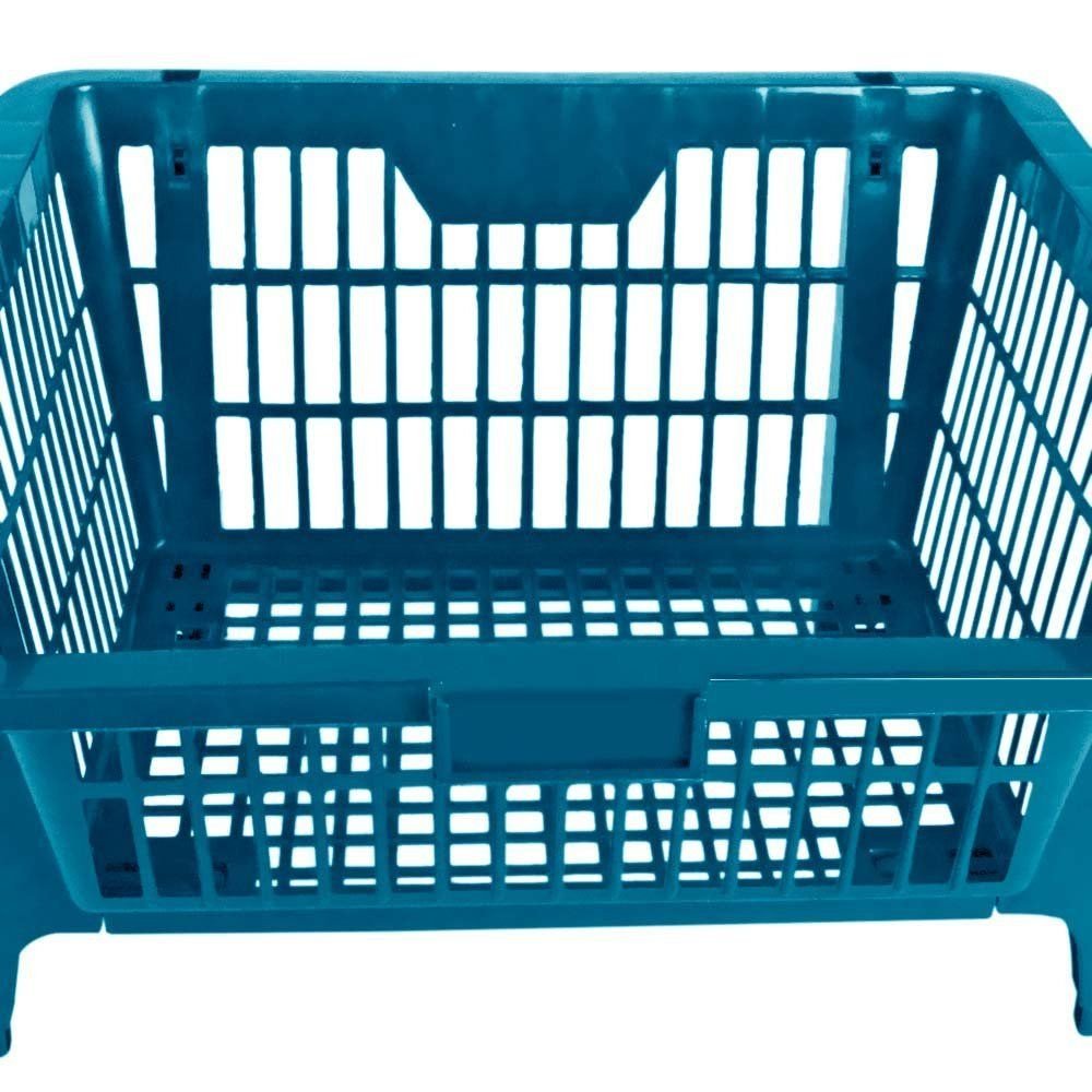 Kit com 5 Cestos Prático Expositores em Plástico Azul PRESTO-K4651 - Imagem