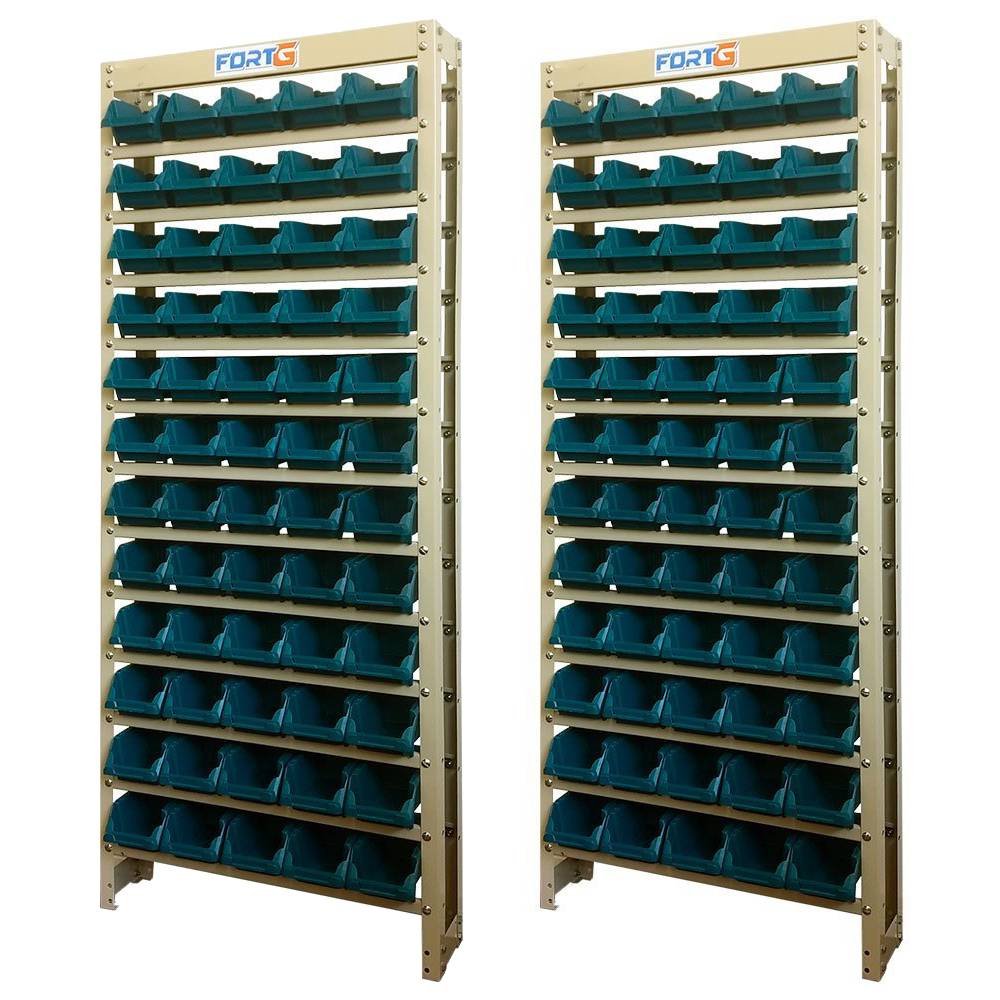 2 Estantes Gaveteiro Organizador com 60 Gavetas Número 3 Cor Azul - Imagem zoom