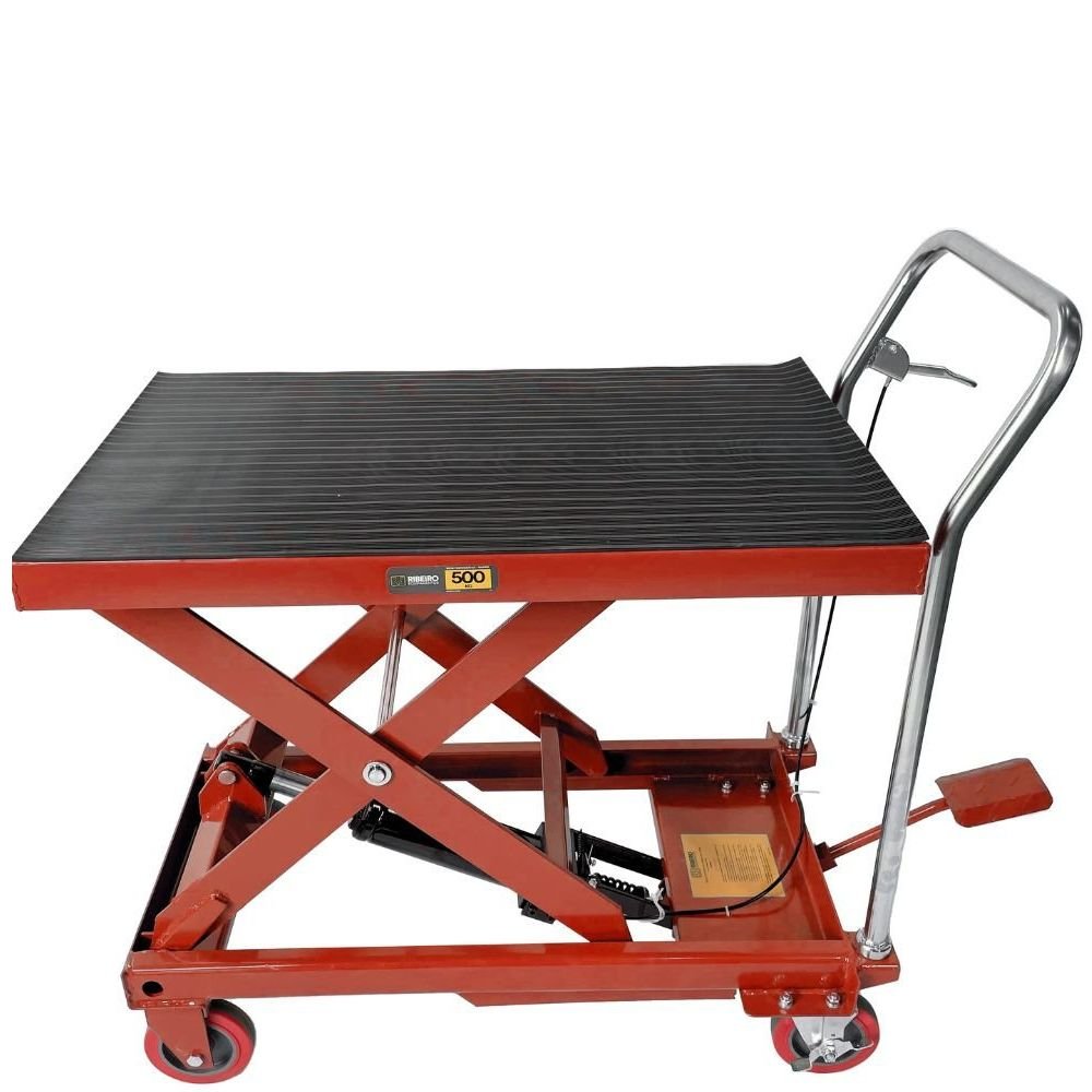 Mesa Hidráulica Pantográfica 500Kg Vermelho RIBEIRO-RMPI002-8937 - Imagem zoom