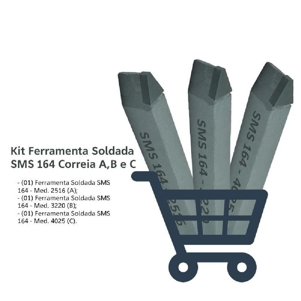 Kit Ferramenta Soldada SMS 164 - Med. 25/32 e 40 - 3 Peças - Imagem zoom
