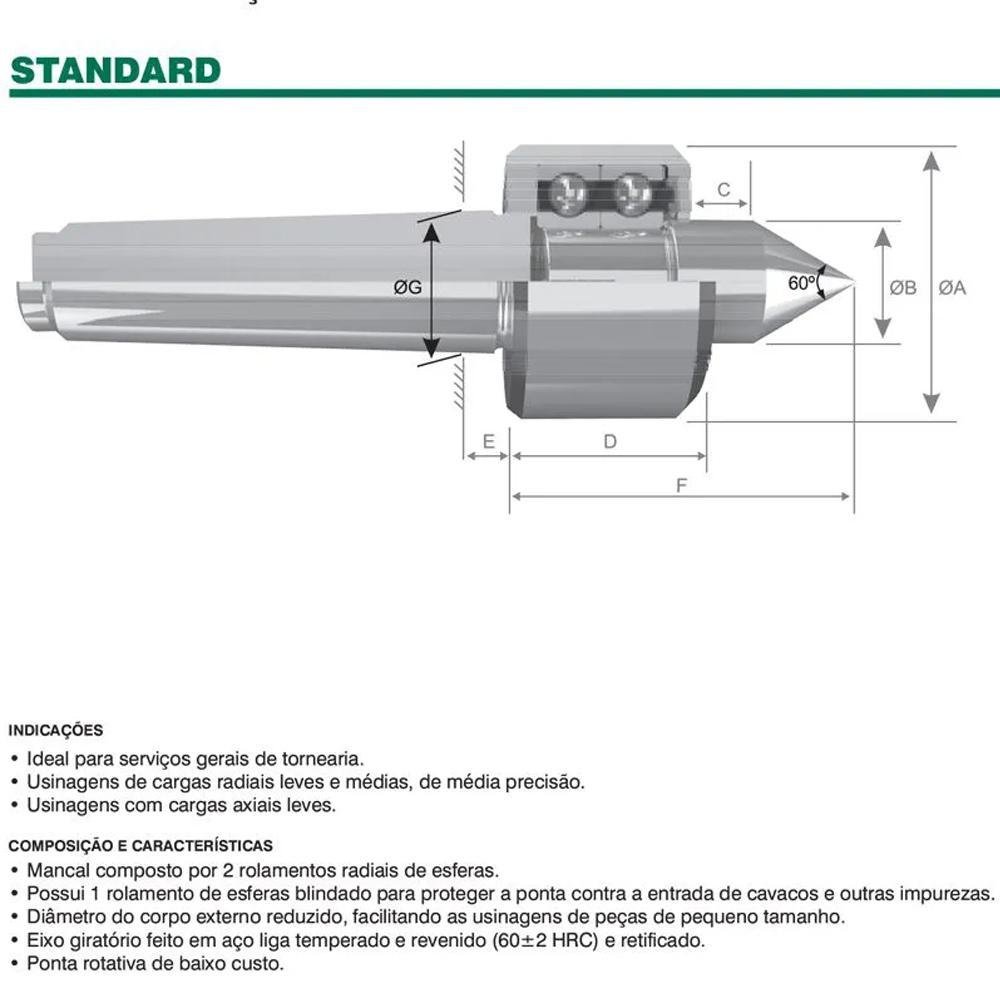 Ponta Rotativa CM-3 Standard C-203 - Imagem