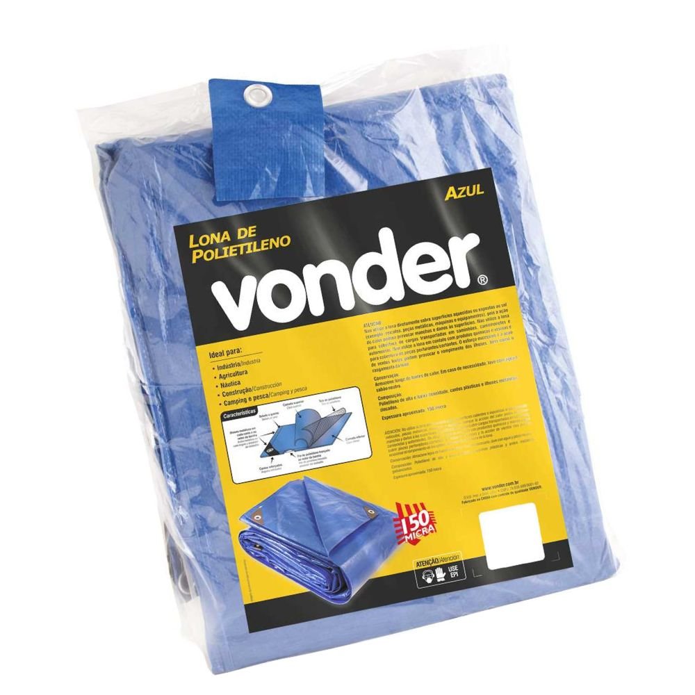 Lona de Polietileno Azul 3m x 2m VONDER-6129032000 - Imagem