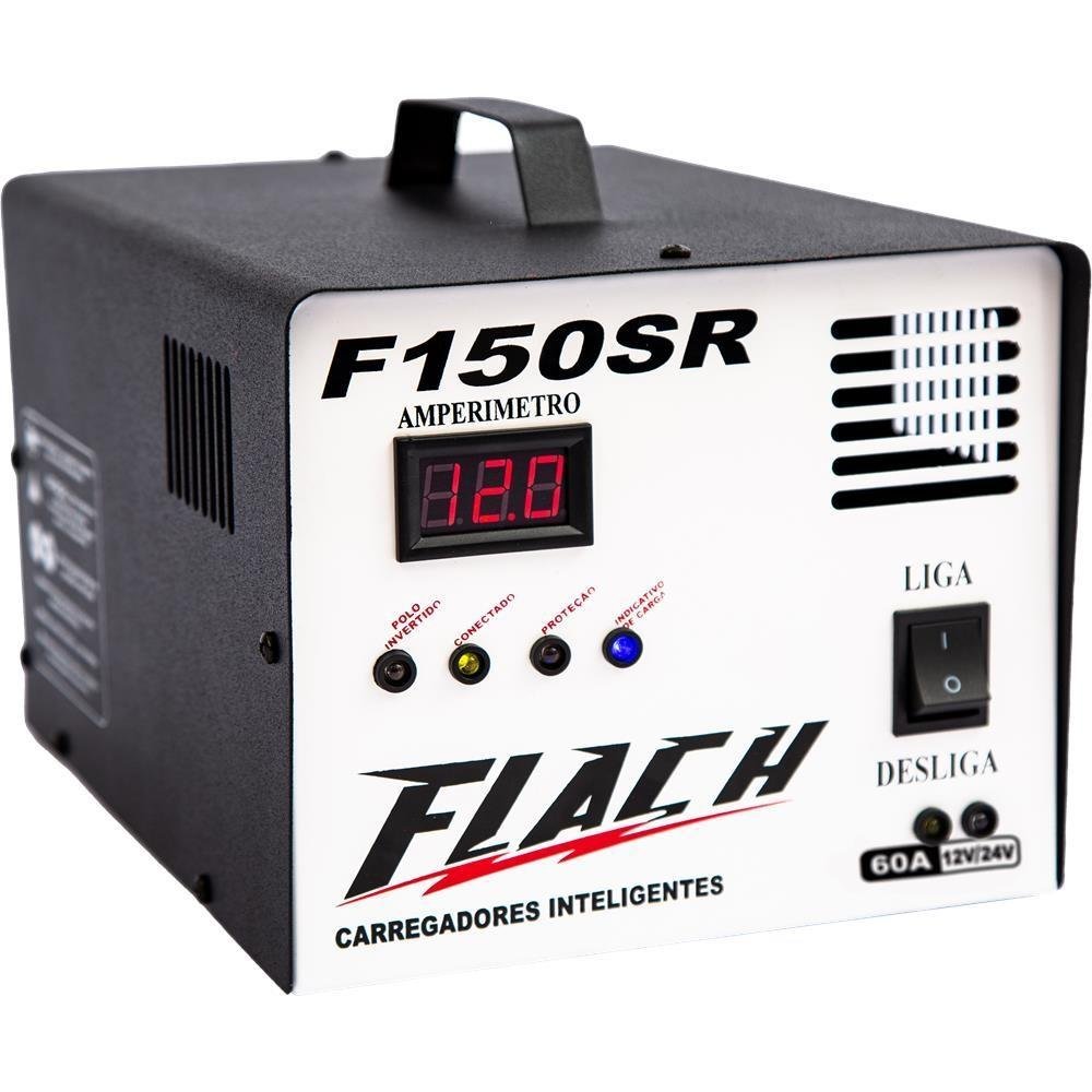 Carregador de Bateria Inteligente 12/24V 60A com Auxilio de Partida Bivolt Flach F150 SR - Imagem zoom