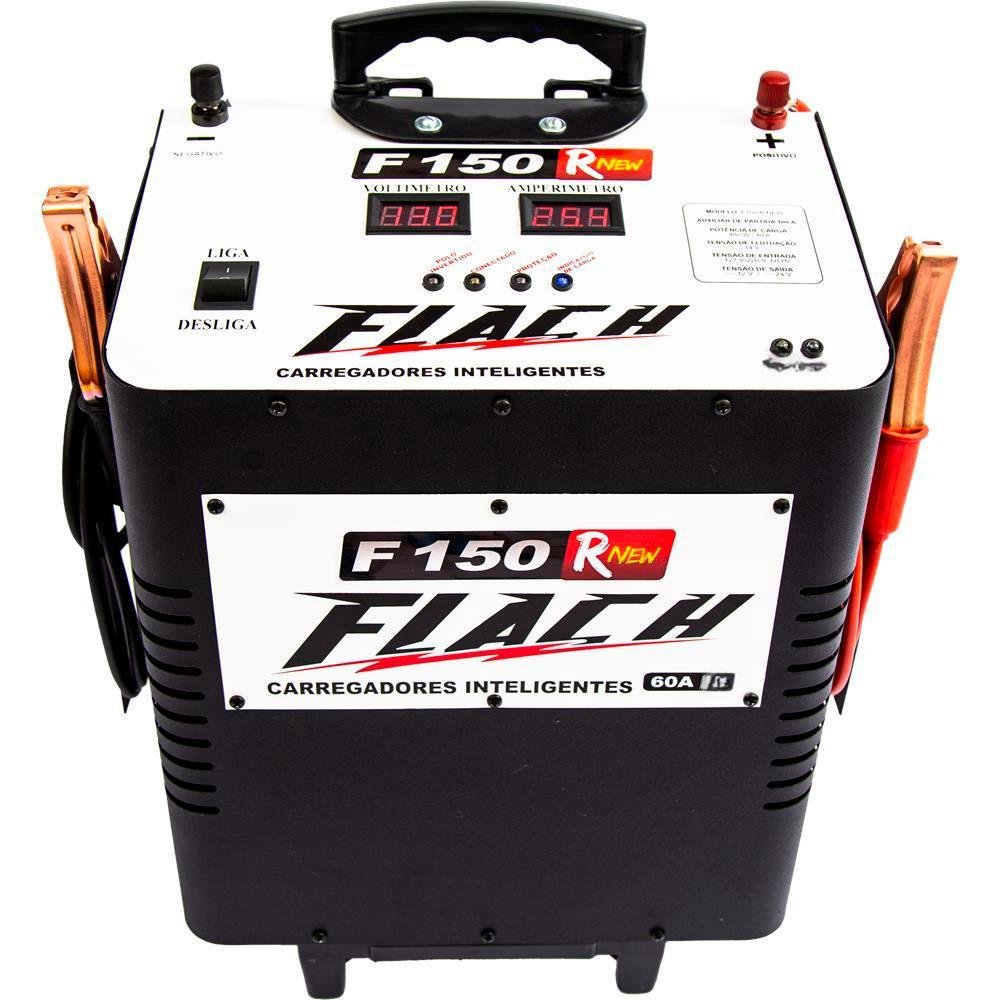 Carregador de Bateria Inteligente 12V 60A 720W com Auxilio de Partida Bivolt Flach F150 RNEW - Imagem zoom