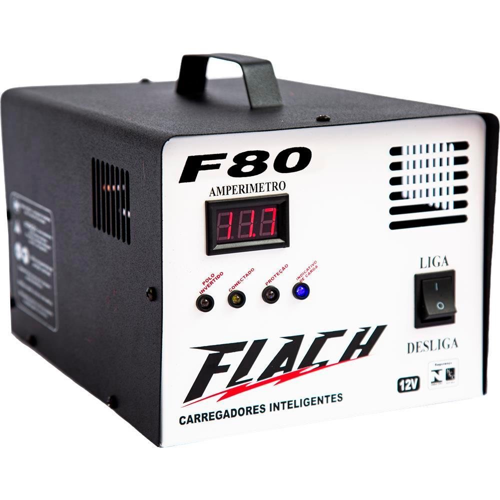 Carregador de Bateria Inteligente 14V 80A 960W com Auxlio de Partida Bivolt Flach F80 - Imagem zoom