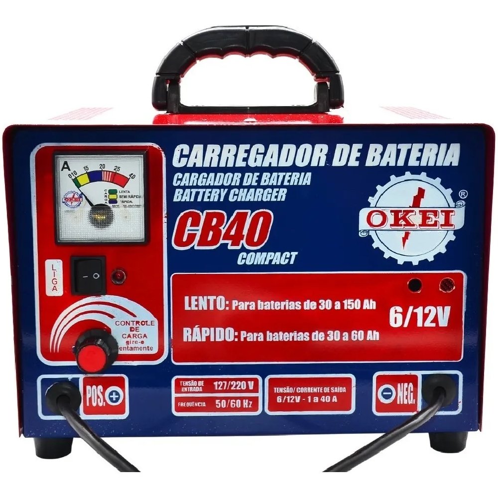 Carregador de Bateria 40A Compact-OKEI-CB40COMPACT