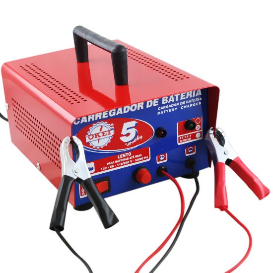 Carregador de Bateria 5A 12V Eletrônico-OKEI-CB05-HOBBY