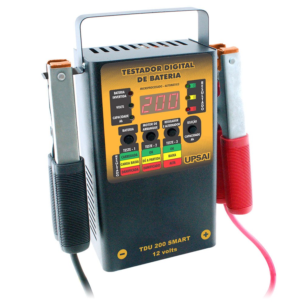 Testador Digital de Bateria Microprocessado e Automático 200A 12V-UPSAI-TDU-200