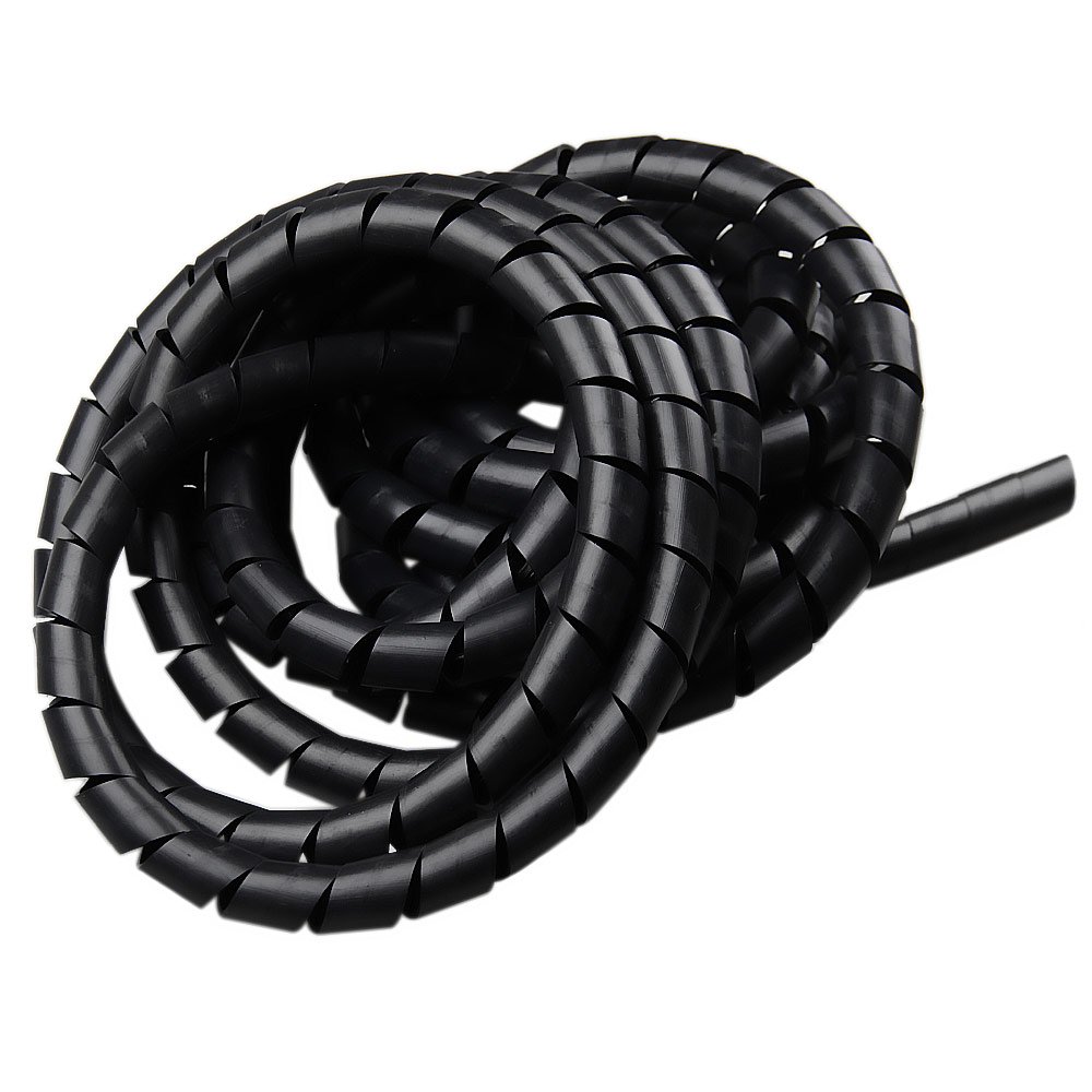 Organizador de cables Dutoplast Organizador fios e cabos spiraduto 1/4  preto - 2 metros espiral 1 packs