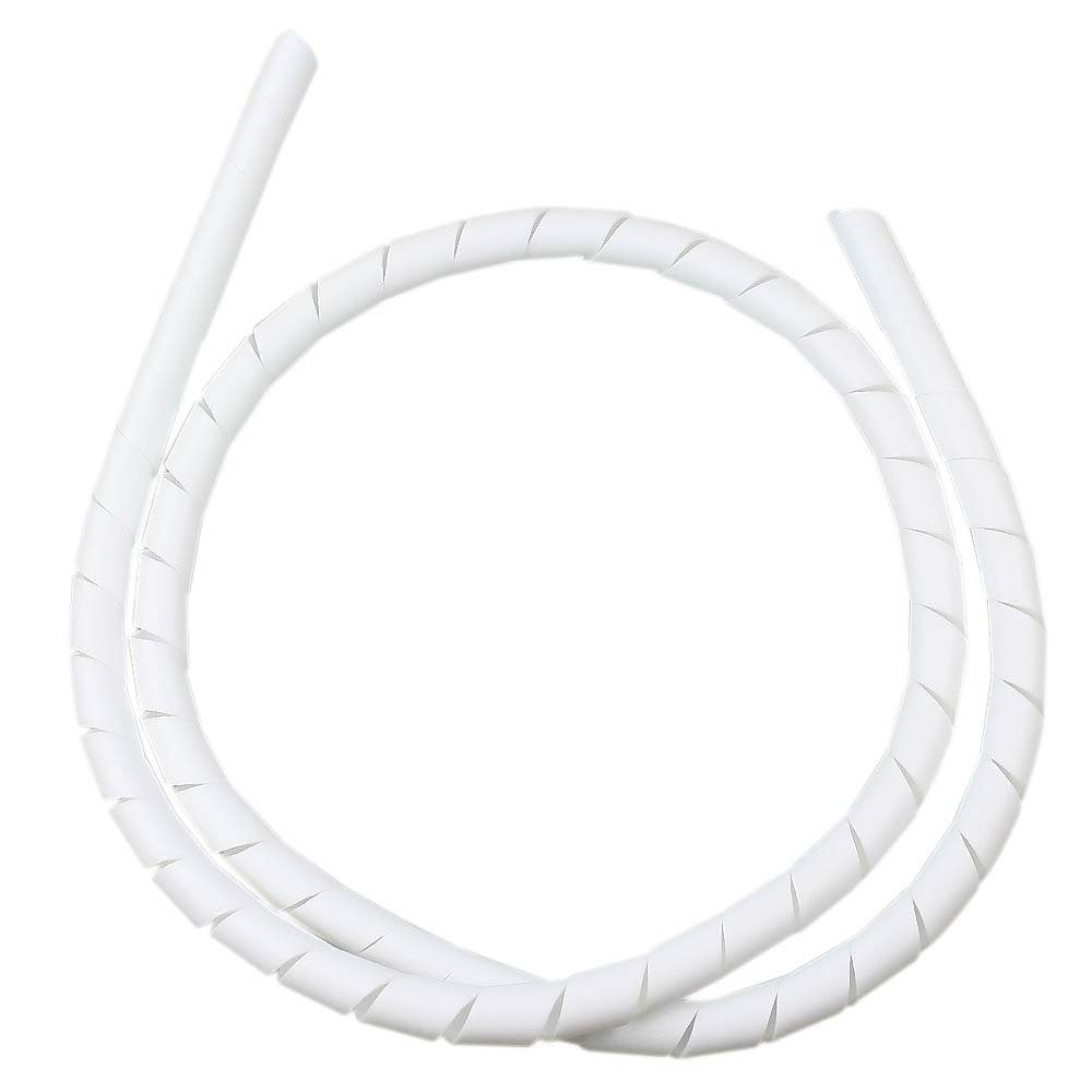 Tubo Espiral Branco - Organizador de Fios de 1 Metro com Diâmetro de 1/2 Pol. - Imagem zoom