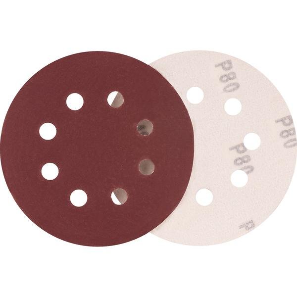 Disco de lixa 125 mm, grão 80, embalagem com 10 peças, -VONDER-1281125080