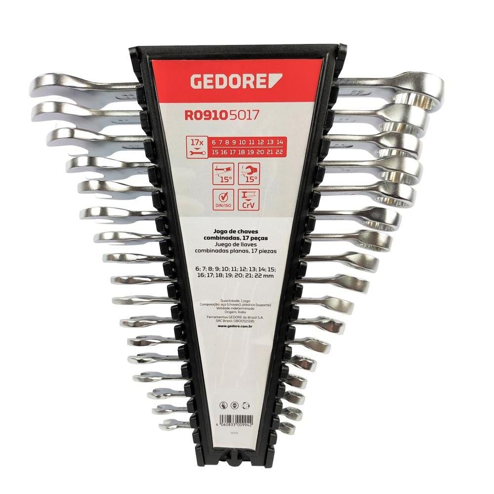 Menor preço em Jogo Chave Combinada Gedore Red 17 Peças 6 A 22mm R09105017 - Gedore Red-413497