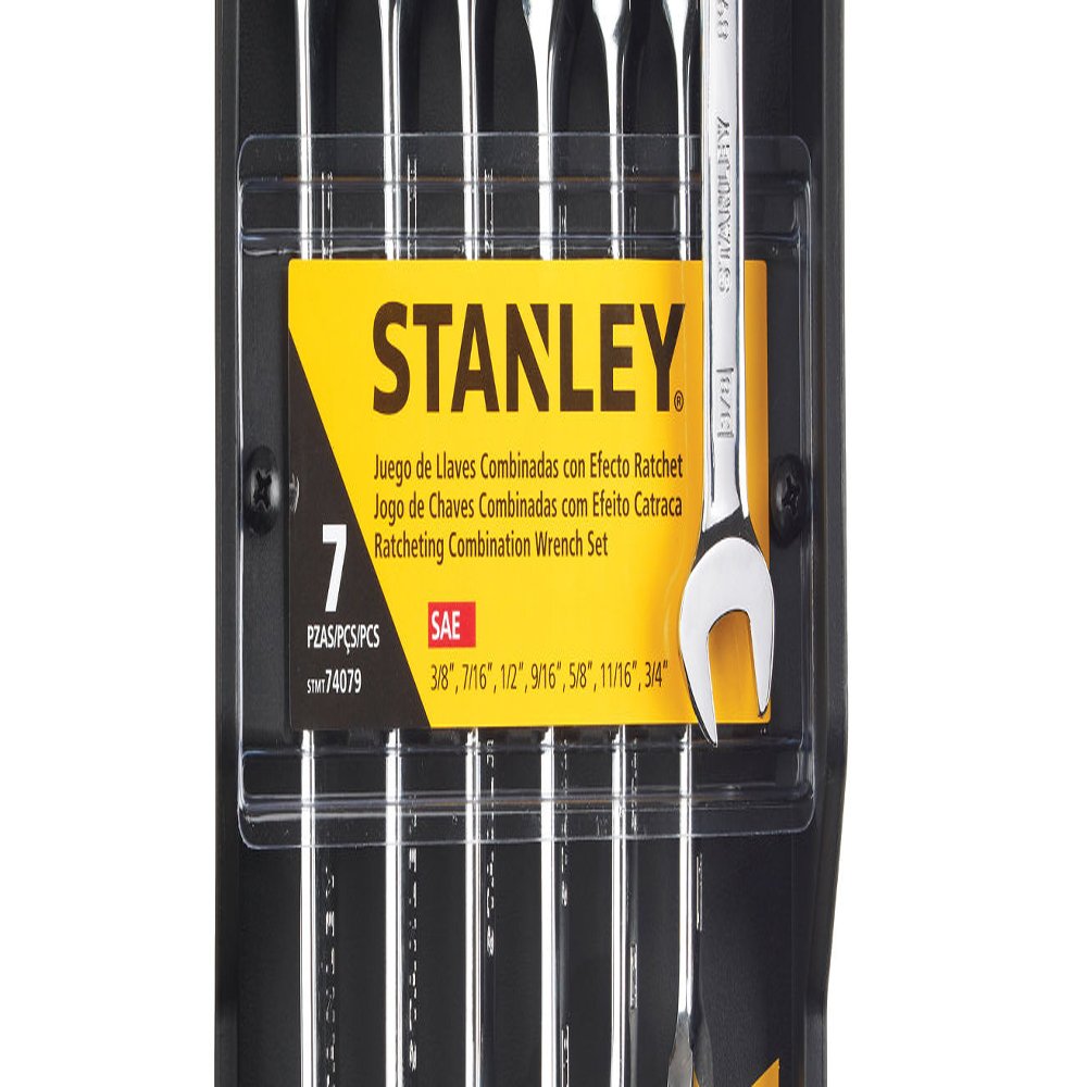 Juego De Llaves Combinadas Ratchet 7PZAS Stanley STMT74080