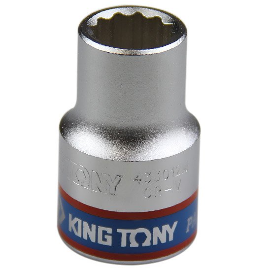 Soquete Estriado 12mm com Encaixe 1/2Pol.-KINGTONY-433012