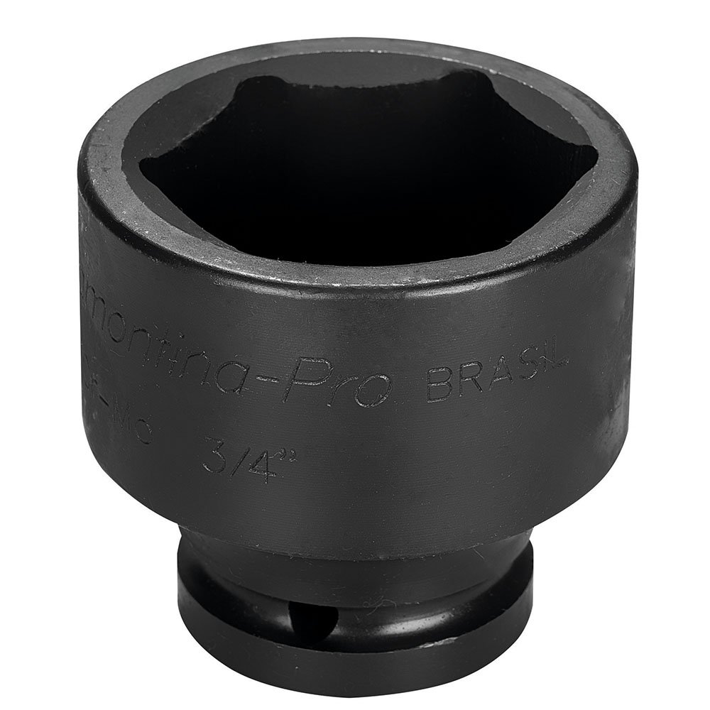 Soquete de Impacto Sextavado Cr-Mo 34mm com Encaixe de 34 Pol 