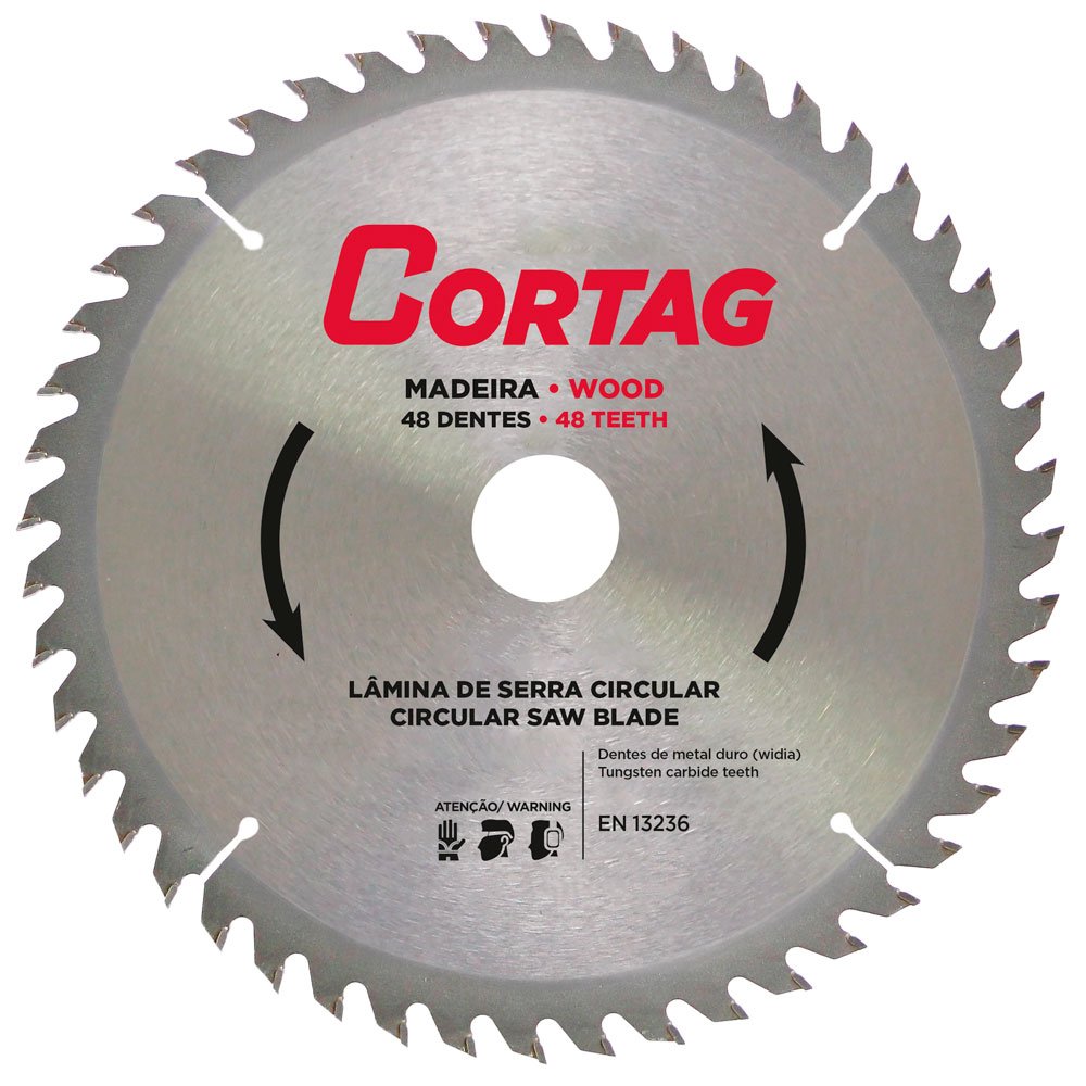 Lâmina de Serra Circular para Madeira 48 Dentes 185mm-CORTAG-61766