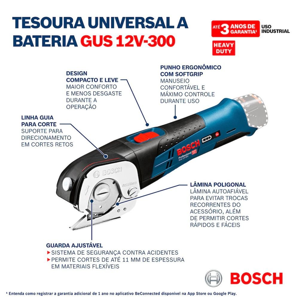 Tesoura Universal a Bateria GUS 12V sem Bateria - Imagem