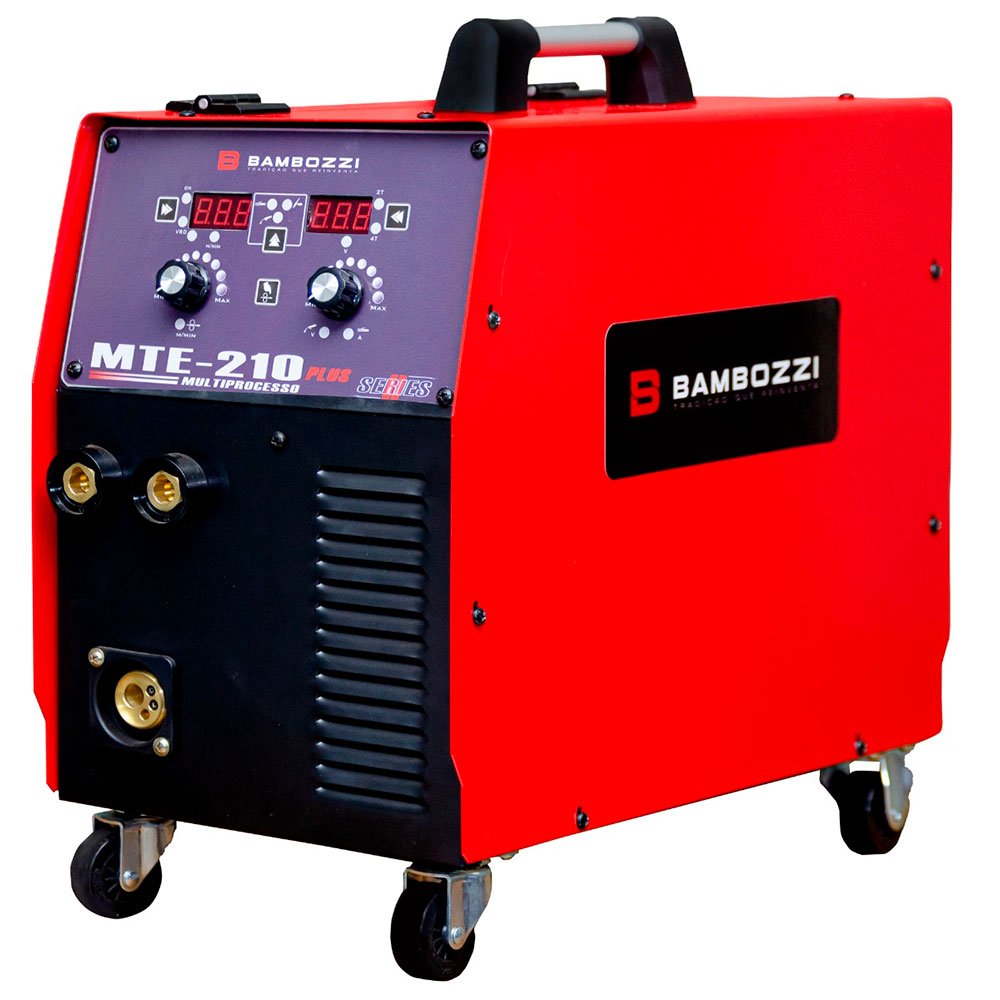 Máquina de Solda Inversora MTE-210 Plus Multiprocesso Tig, Mig e Eletrodo Bivolt-BAMBOZZI-39502