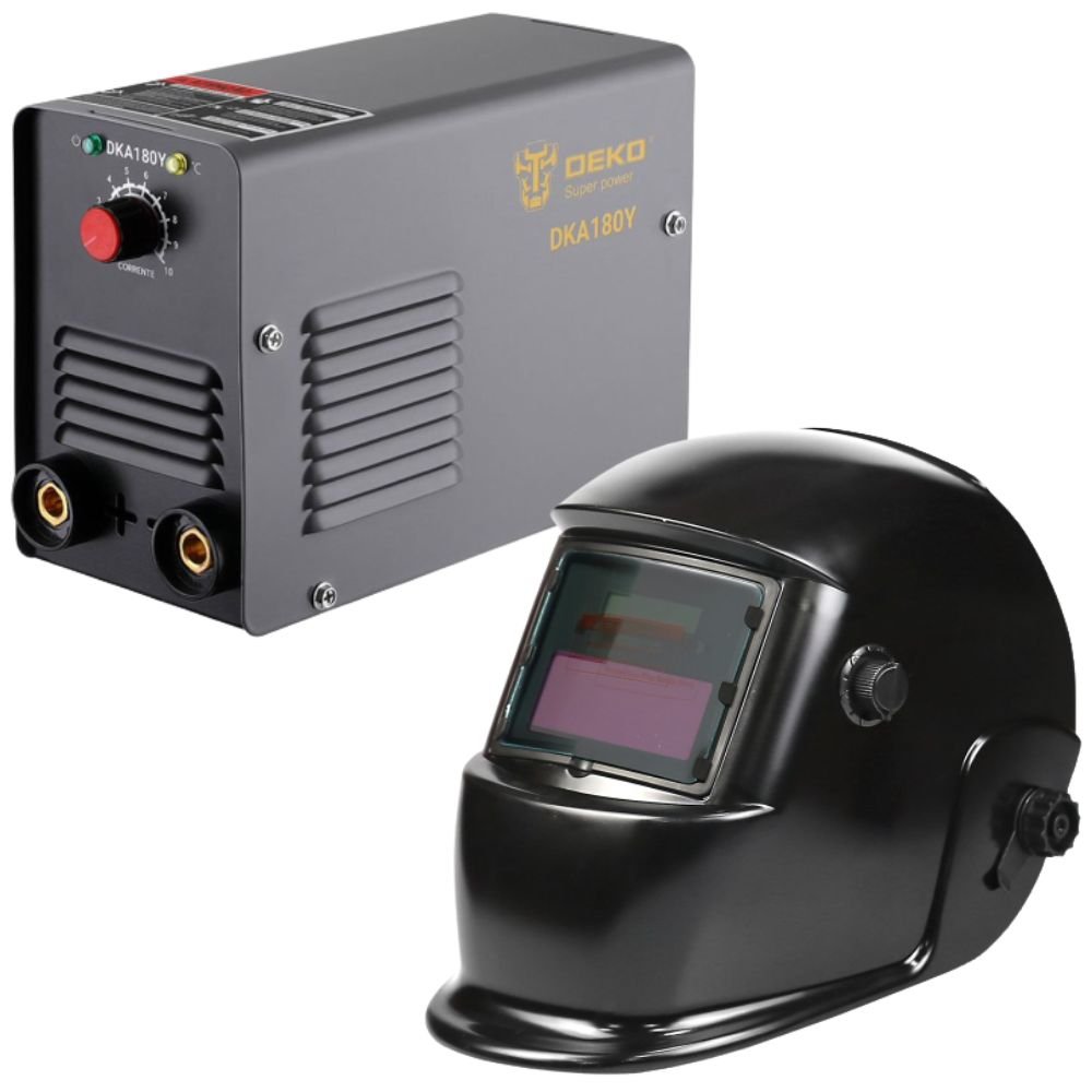 Máquina de Solda Inversora MMA 180A 6,8KW + Máscara de Solda Escurecimento Automático Variável DIN4/9-13	 - Imagem zoom